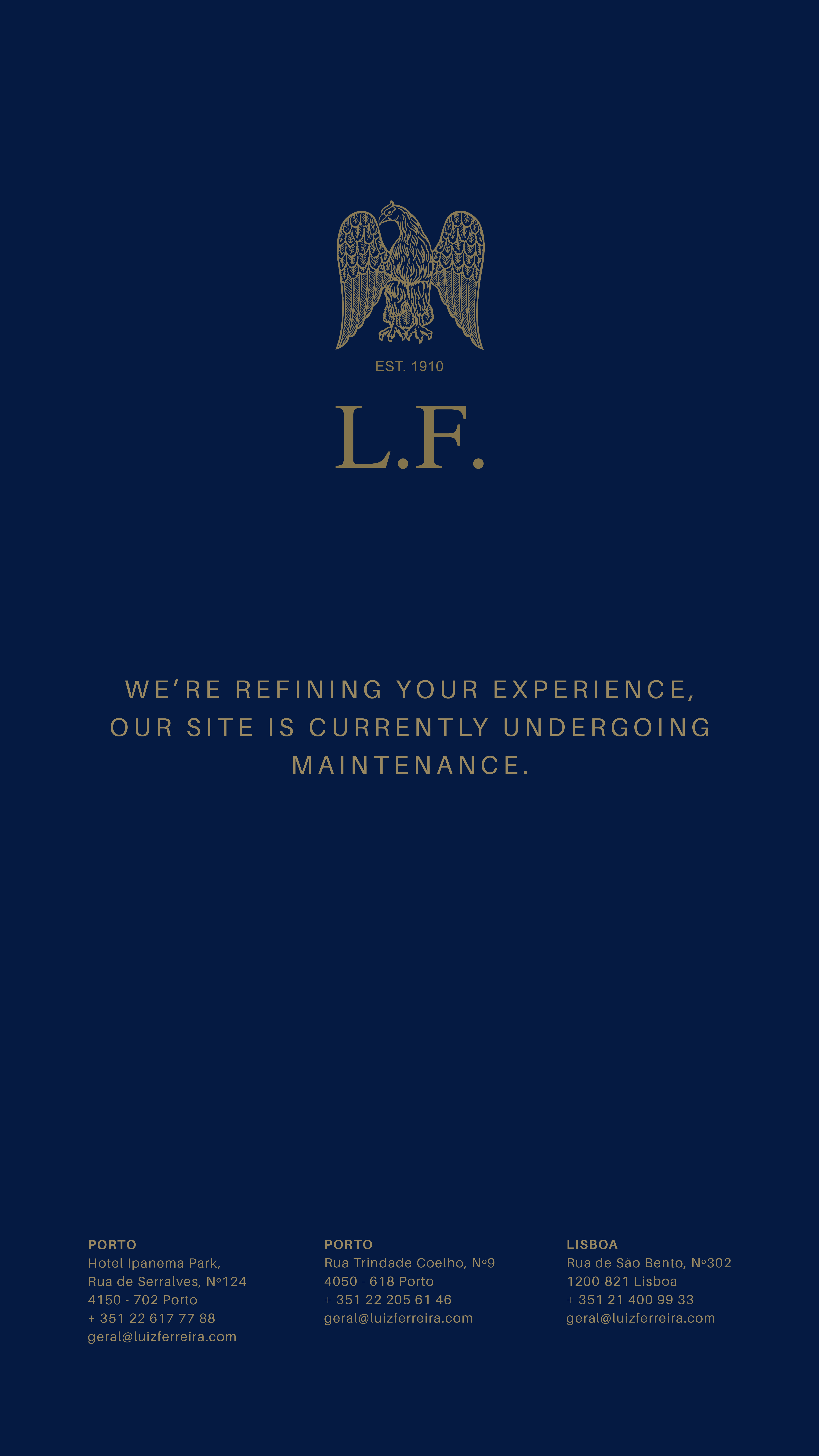 L.F. — Est. 1910 — Site under maintenance